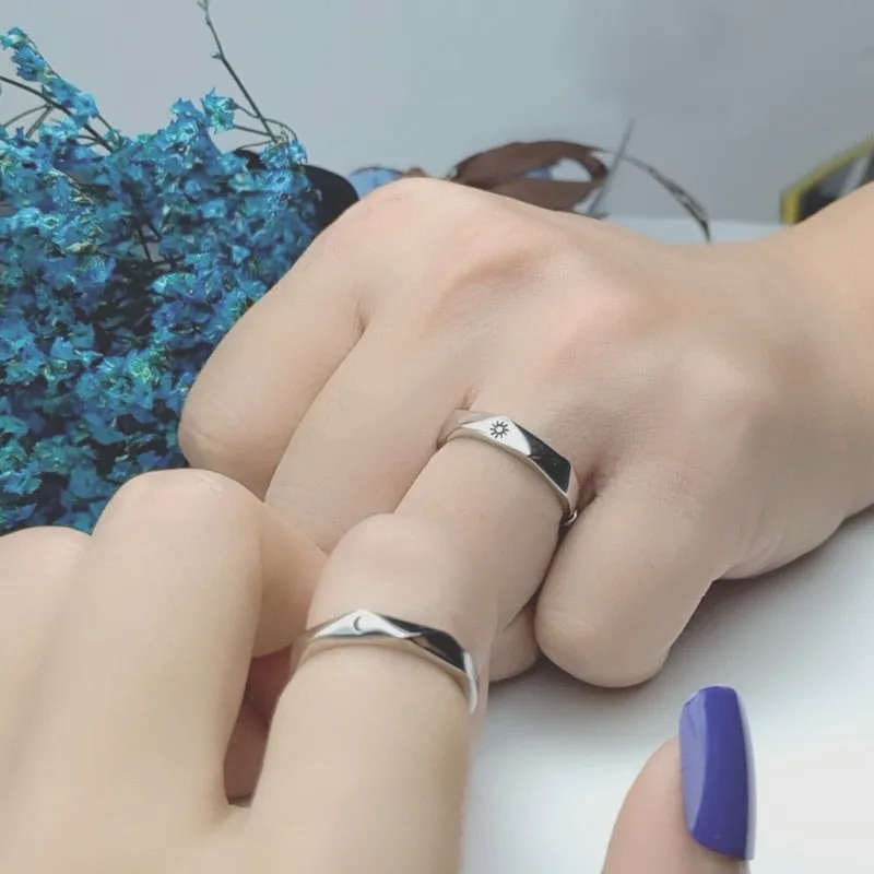 Sun and Moon Rings For Couples