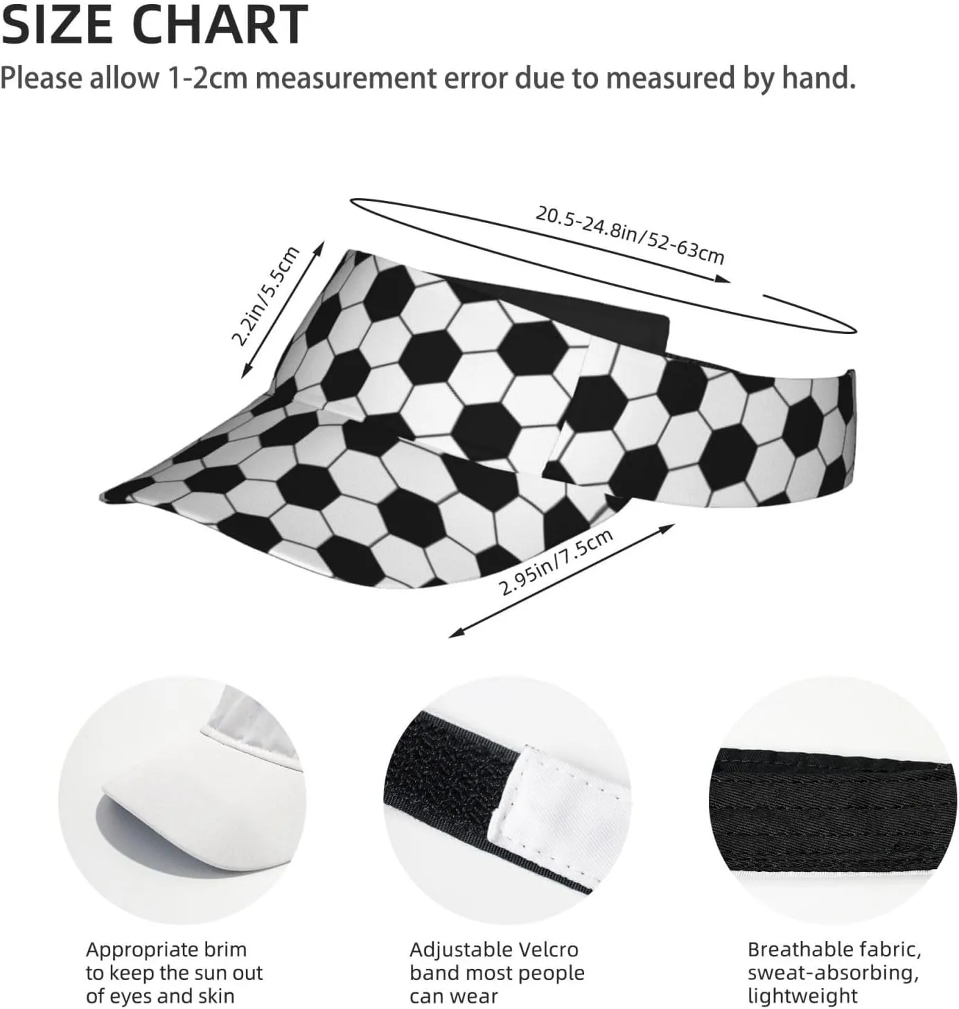Sun Visor Hats for Women & Men, Sport Empty Top Baseball Cap for Outdoor Tennis Golf Running