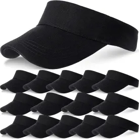 Syhood 15 Pieces Sun Visor Hats Sport Wear Athletic Sun Visor Caps Adjustable Sun Protection for Women Men