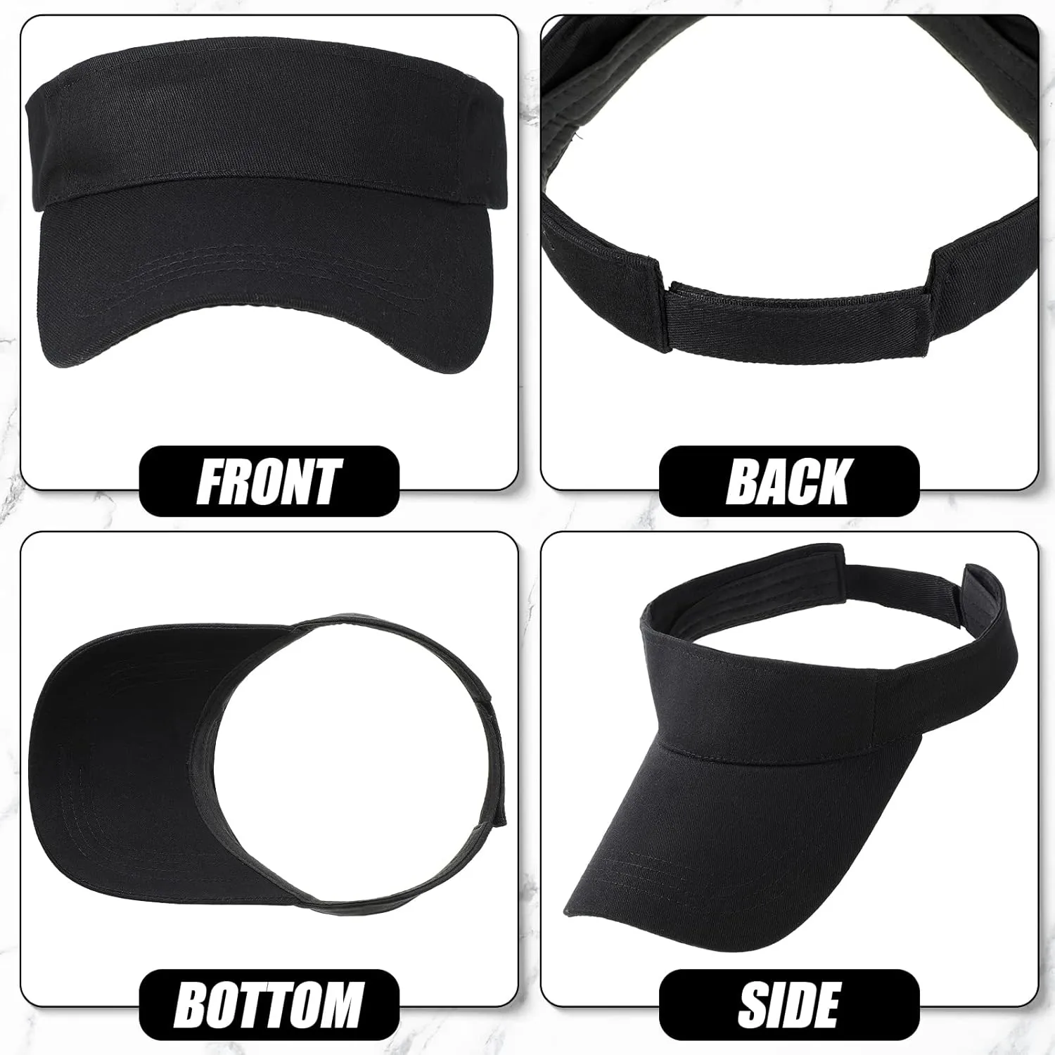Syhood 15 Pieces Sun Visor Hats Sport Wear Athletic Sun Visor Caps Adjustable Sun Protection for Women Men