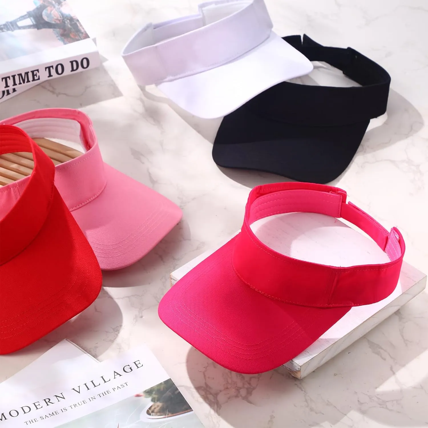 Syhood 15 Pieces Sun Visor Hats Sport Wear Athletic Sun Visor Caps Adjustable Sun Protection for Women Men