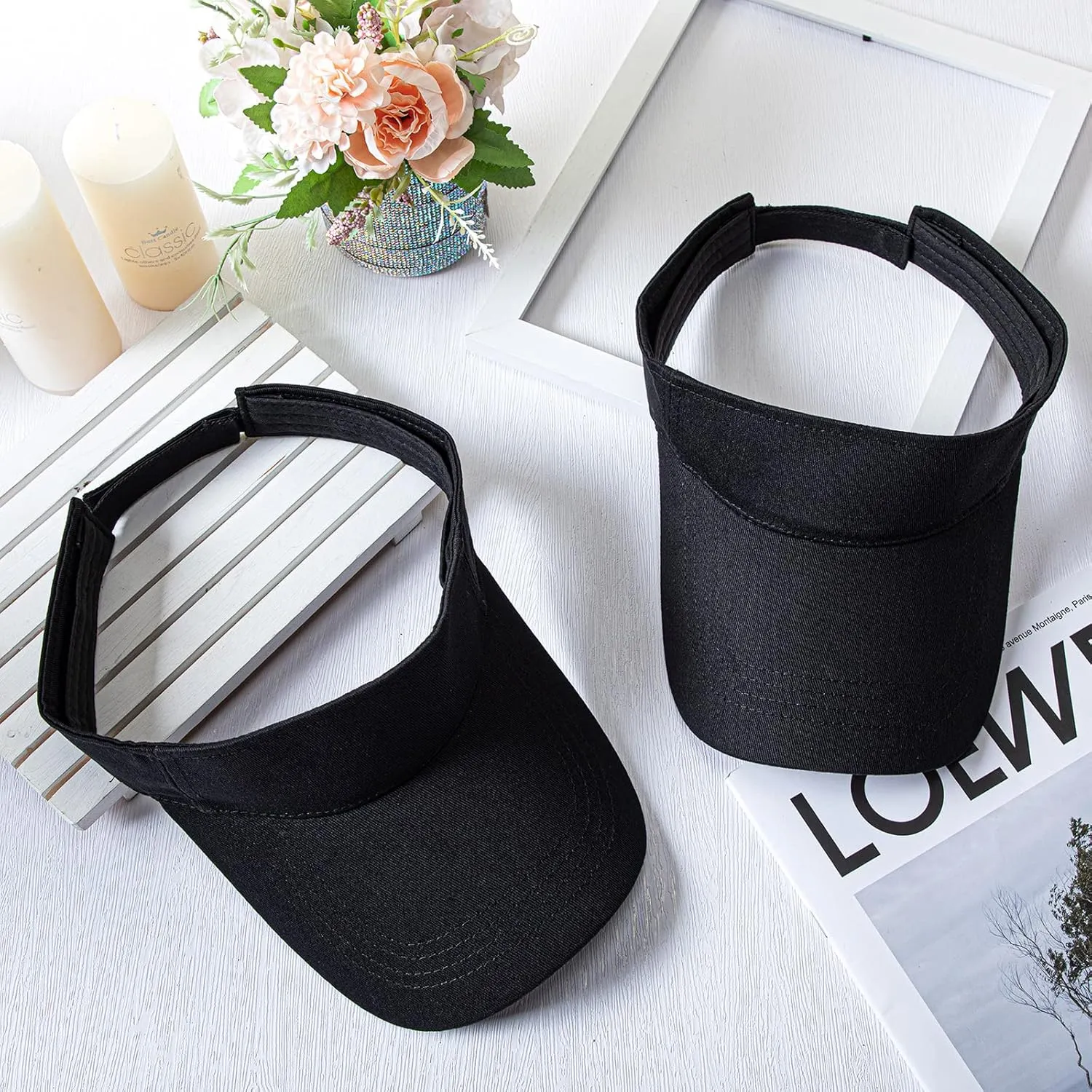 Syhood 15 Pieces Sun Visor Hats Sport Wear Athletic Sun Visor Caps Adjustable Sun Protection for Women Men