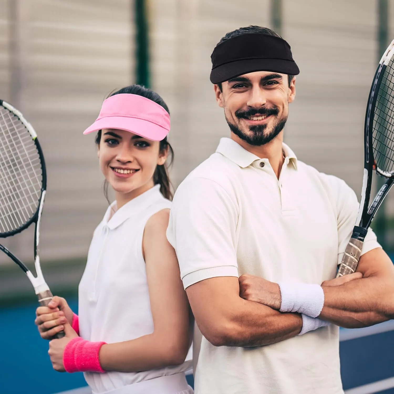 Syhood 15 Pieces Sun Visor Hats Sport Wear Athletic Sun Visor Caps Adjustable Sun Protection for Women Men