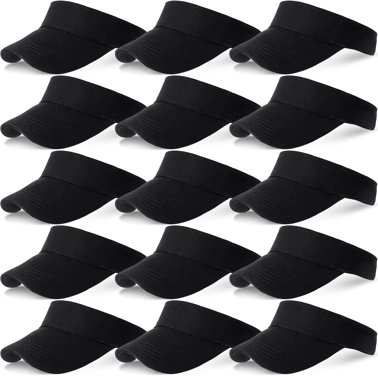 Syhood 15 Pieces Sun Visor Hats Sport Wear Athletic Sun Visor Caps Adjustable Sun Protection for Women Men
