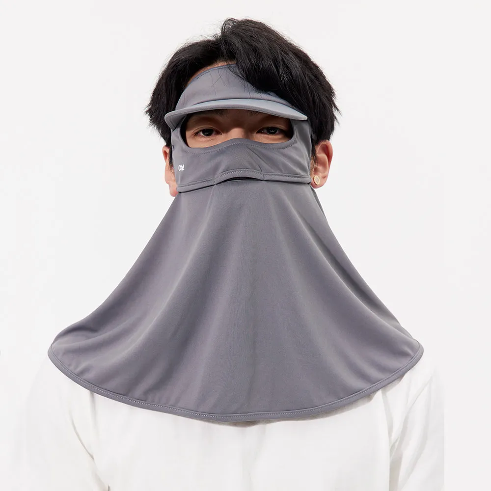 Unisex Sunscreen Mask with Brim Ice Silk UPF50  Face Cover