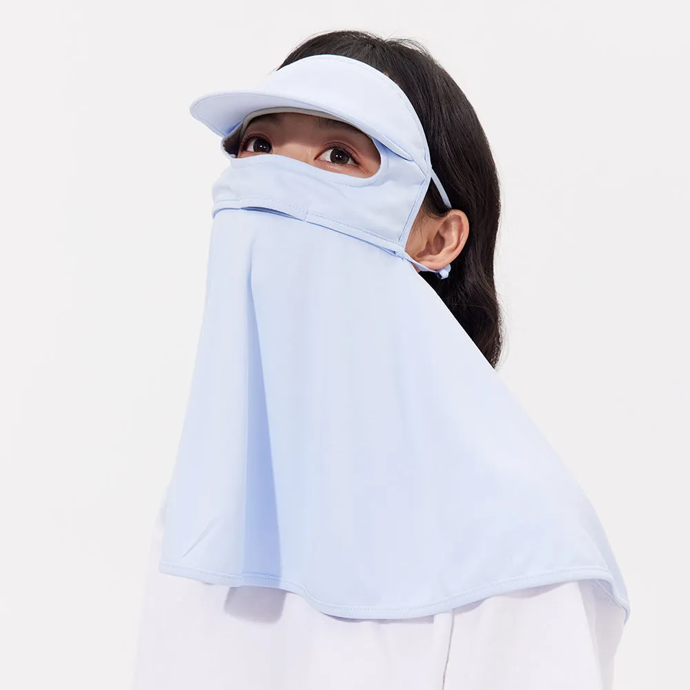 Unisex Sunscreen Mask with Brim Ice Silk UPF50  Face Cover
