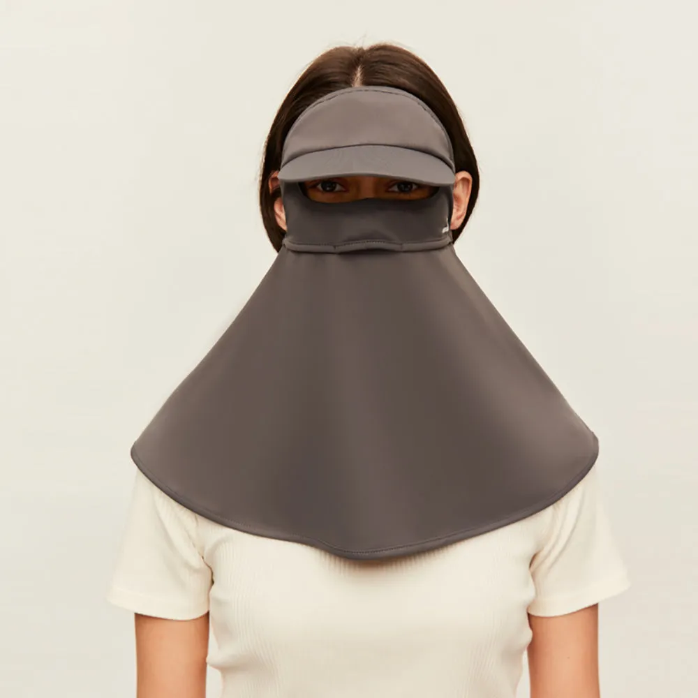Unisex Sunscreen Mask with Brim Ice Silk UPF50  Face Cover