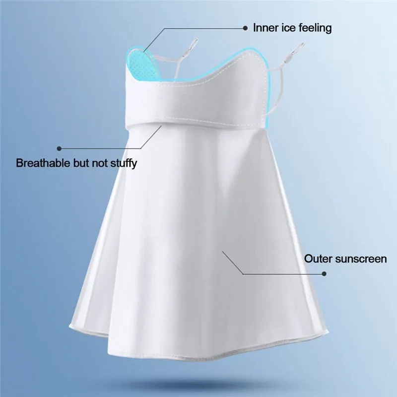 UPF 50  Breathable Cooling Face Cover Sun UV Protection Earloop Neck Gaiter Scarf