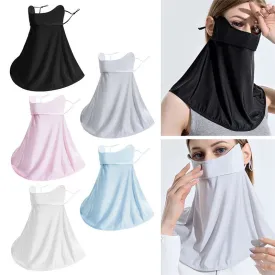 UPF 50  Breathable Cooling Face Cover Sun UV Protection Earloop Neck Gaiter Scarf