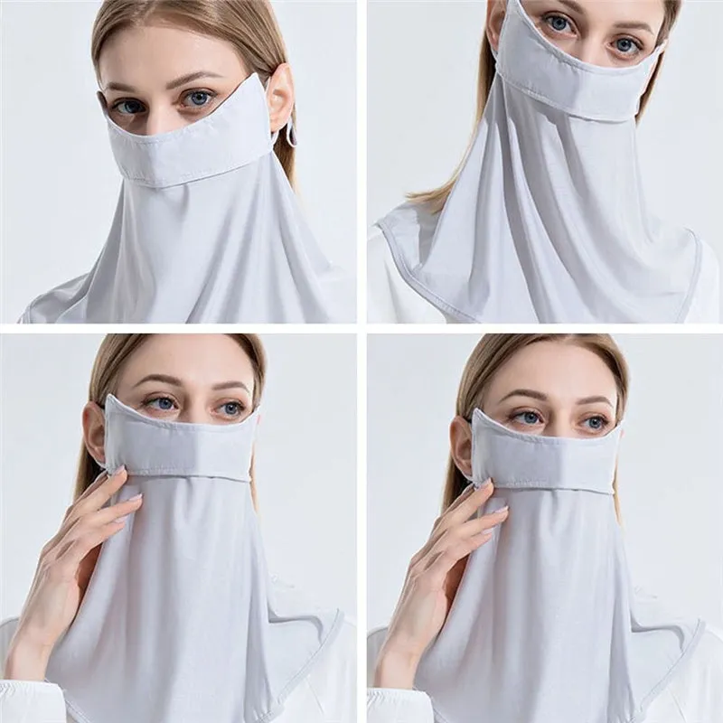UPF 50  Breathable Cooling Face Cover Sun UV Protection Earloop Neck Gaiter Scarf