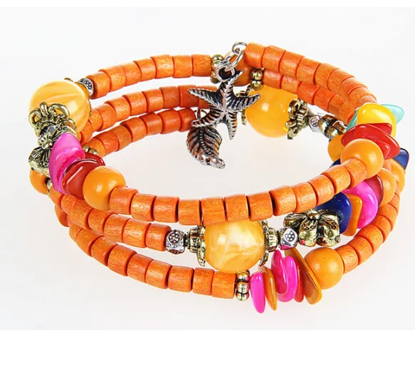 Vintage Buddhist Beads Wooden Bracelet