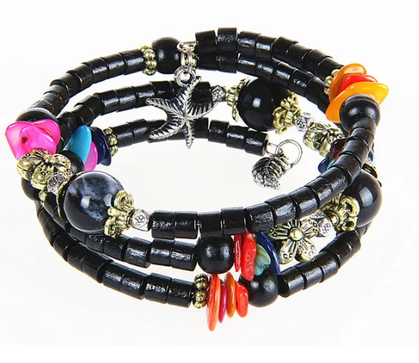 Vintage Buddhist Beads Wooden Bracelet