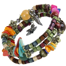 Vintage Buddhist Beads Wooden Bracelet