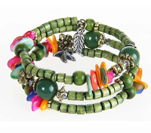Vintage Buddhist Beads Wooden Bracelet