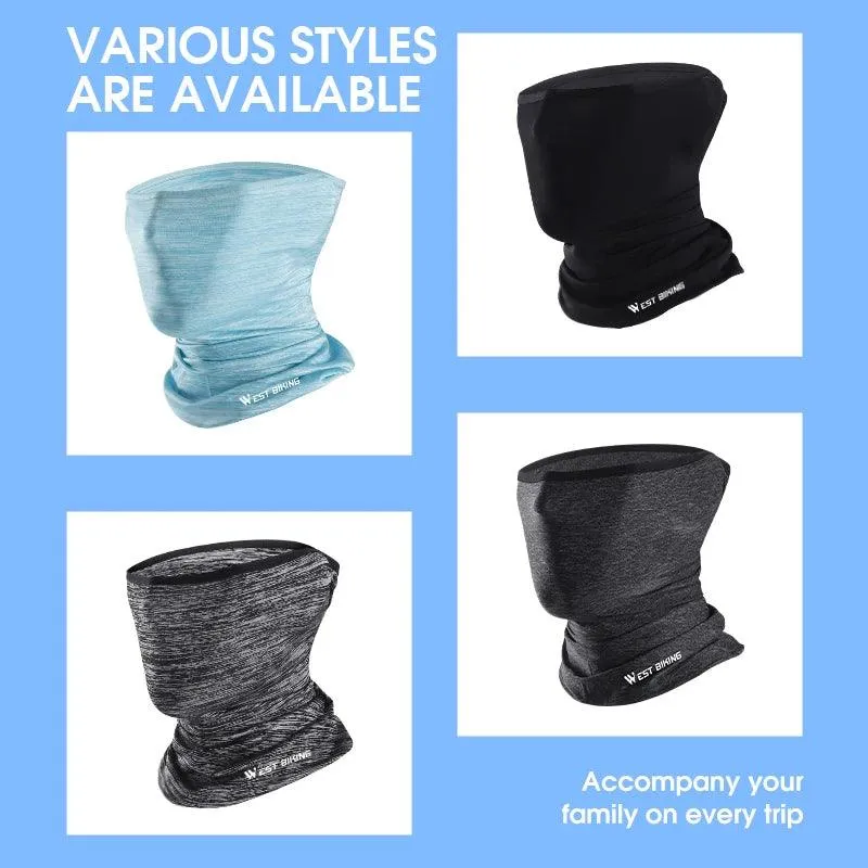 WEST BIKING Summer UV Protection Cycling Scarf Bicycle Face Mask Running Headbands Men Motorcycle Bandana Cooling Sport Gear