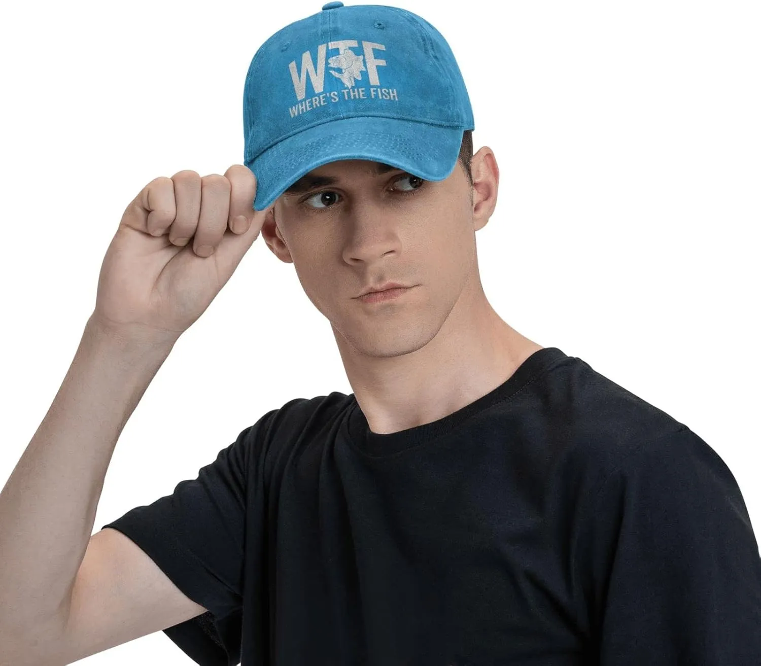 WTF Where's The Fish Hat for Women Dad Hats with Design Caps