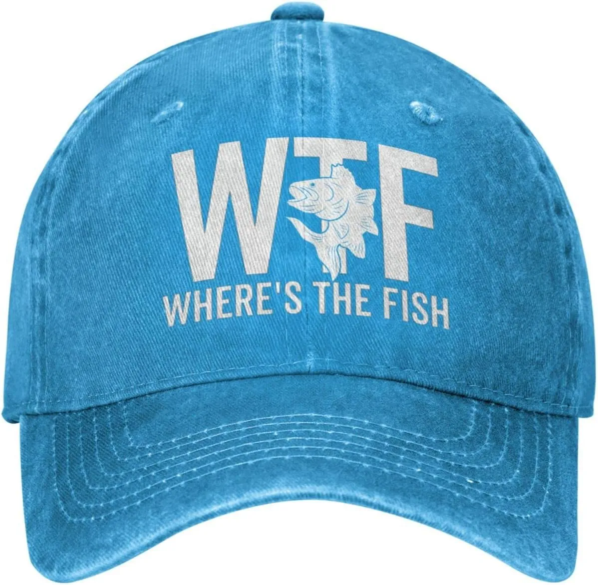 WTF Where's The Fish Hat for Women Dad Hats with Design Caps