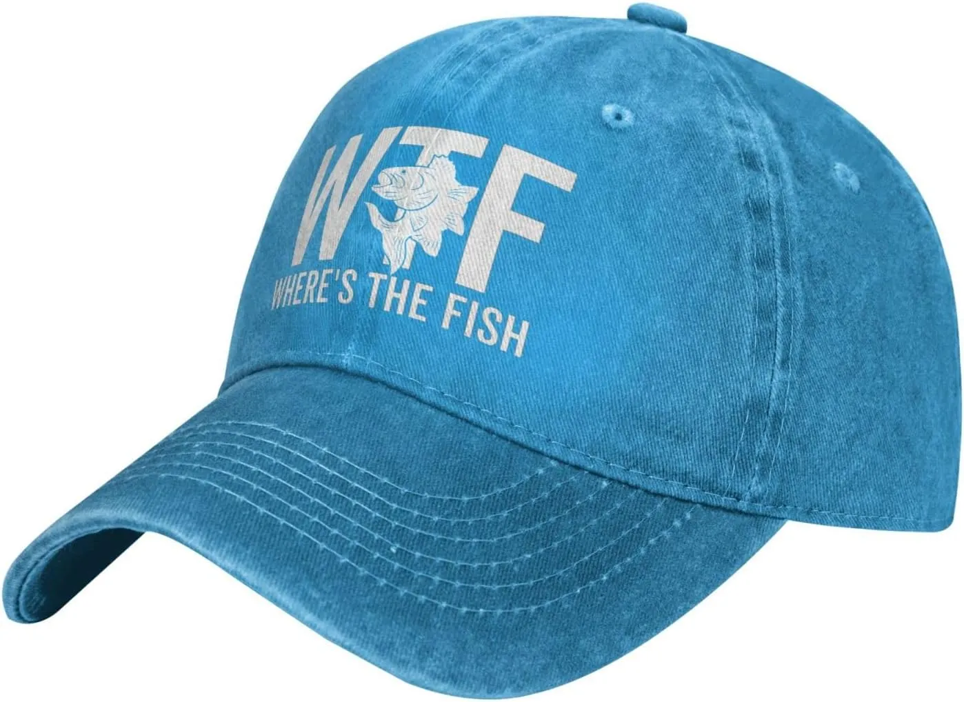 WTF Where's The Fish Hat for Women Dad Hats with Design Caps