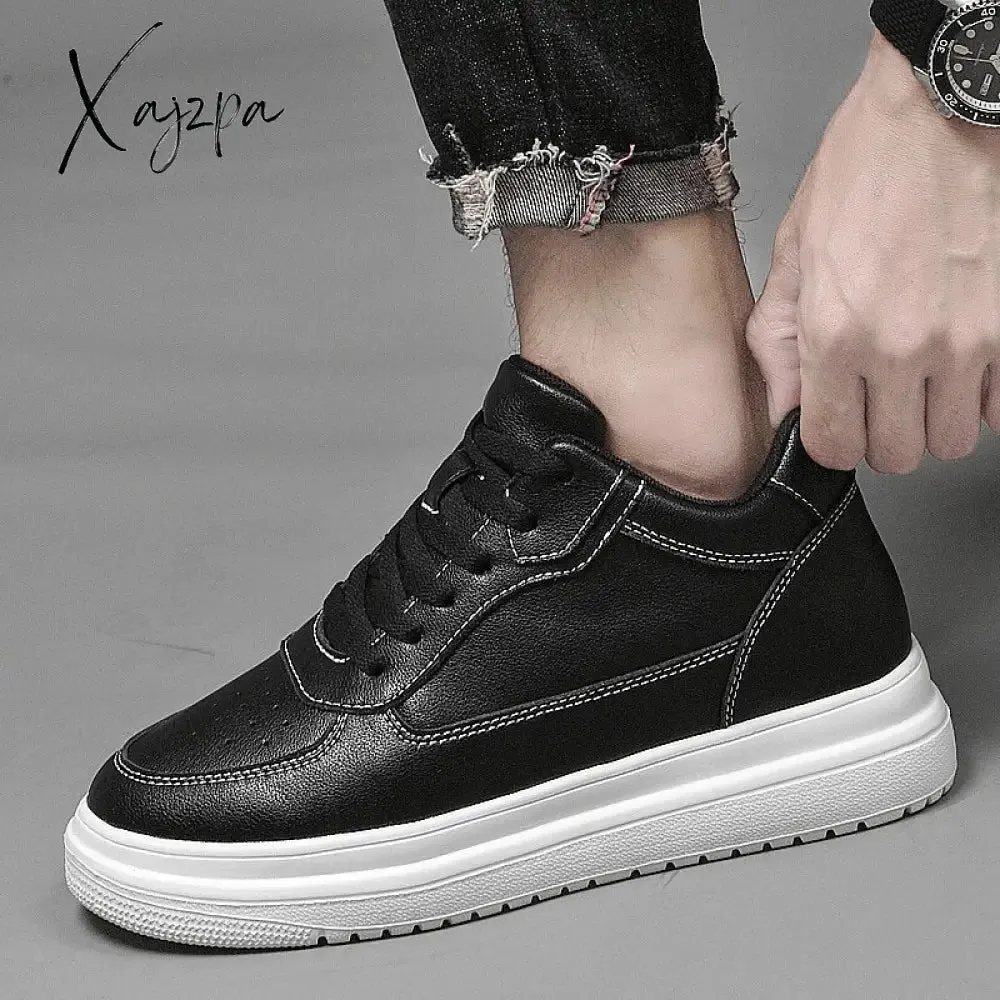 Xajzpa - Men Elevator Shoes Heightening Shoes Height Increase Shoes Insoles 6-8CM Man Sneakers Height Increasing Shoes Height Shoes
